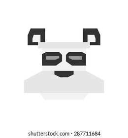 Panda vector on white background
