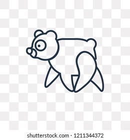 Panda vector outline icon isolated on transparent background, high quality linear Panda transparency concept can be used web and mobile