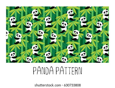 Panda Vector Seamless Pattern