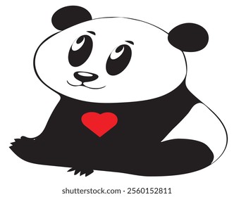 A Panda vector style with white background .