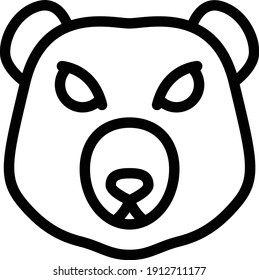 panda vector thin line icon