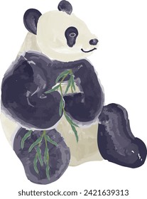 Panda Watercolor, Cute Animal Painting For Childrens Room, Watercolor Wildlife Art, watercolor, Cute Baby Shower Graphics, Nursery Decor Wall Art, Art Print For Nursery Decor, Woodland Animal, isolate