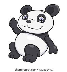 Panda waving hand