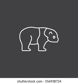 Panda web line icon.