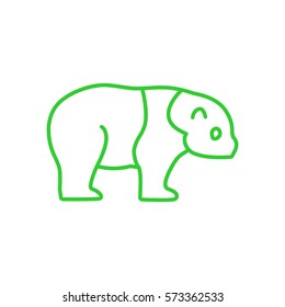 Panda web line icon.