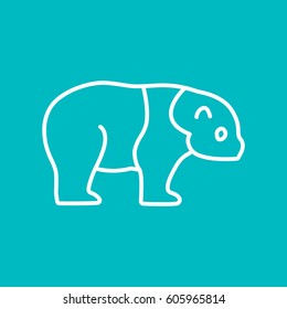 Panda web line icon.