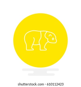 Panda web line icon.