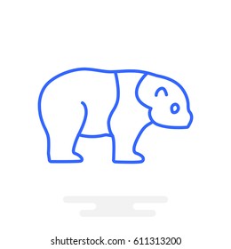Panda web line icon.
