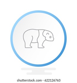 Panda web line icon.