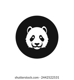 Panda wild animal vector icon