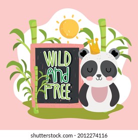 panda wild and free cartoon
