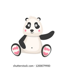 panda wishes happy birthday greeting card