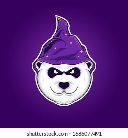 panda wizard cartoon artwork illustration design