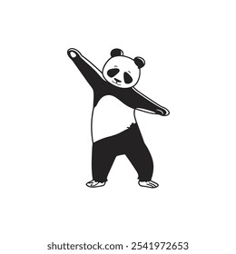 panda, woman wearing, person dressed up in panda, vector desing eps