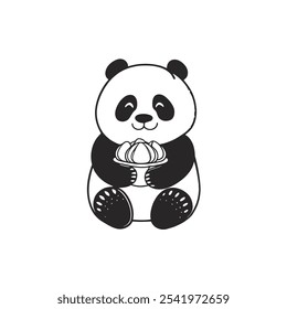 panda, woman wearing, person dressed up in panda, vector desing eps