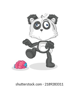 the panda zombie character.mascot vector