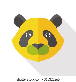 panda zoo animal flat icon