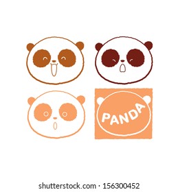 Panda.animal cartoon vector