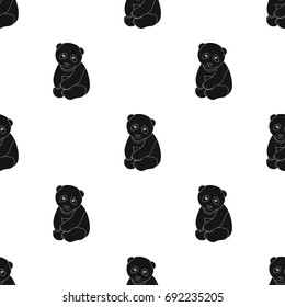 Panda.Animals single icon in black style vector symbol stock illustration web.