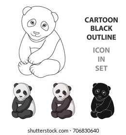 Panda.Animals single icon in cartoon style vector symbol stock illustration web.