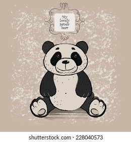 Panda-bear toy illustration