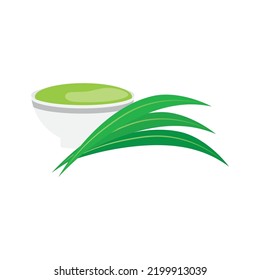 Pandan Leaf Illustration Icon Template