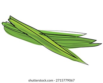 Pandan deja en un formato de dibujo de línea continua. En un formato de dibujo de línea continua.