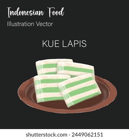 Pandan Pudding hand drawn illustration vector   by amaliaarsy