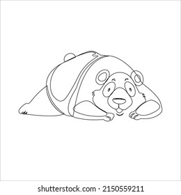 pandas coloring page for kids