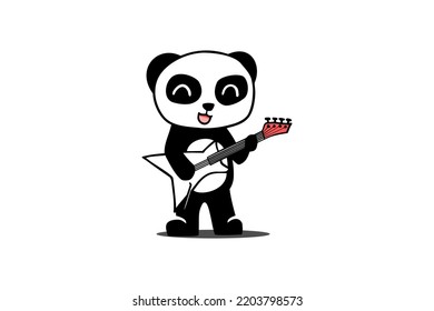 Panda's iconic logo holding a guitar is perfect for entertainment companies