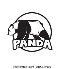 pandas logo vector illustration. mascot   logo design