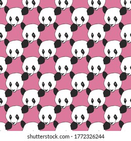 Pandas seamless pattern. Eps10 vector stock illustration