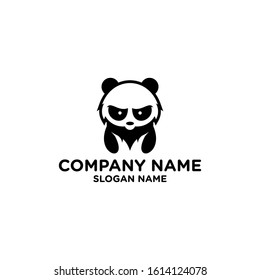 Panda-shaped black and white logo.