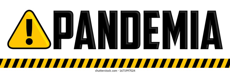 Pandemia, Pandemic Spanish text Vector design.