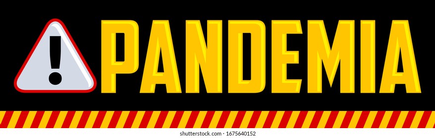 Pandemia, Pandemic Spanish text Vector design.