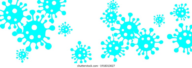 Pandemic Bright Test White Coronavirus Science Vivid Medicine Wallpaper. Healthcare Vibrant Danger Sign Blue Epidemic Turquoise Covid-19 Illustration. Quarantine Neon Sick Virus Background.