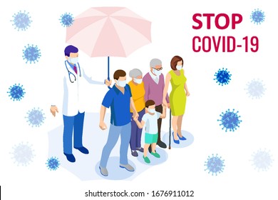 Pandemic Chinese coronavirus COVID-19. Coronavirus outbreak, coronaviruses influenza as dangerous flu strain cases as a pandemic medical health risk, virus attacks the respiratory tract