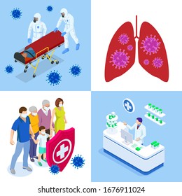 Pandemic Chinese coronavirus COVID-19. Coronavirus outbreak, coronaviruses influenza as dangerous flu strain cases as a pandemic medical health risk, virus attacks the respiratory tract