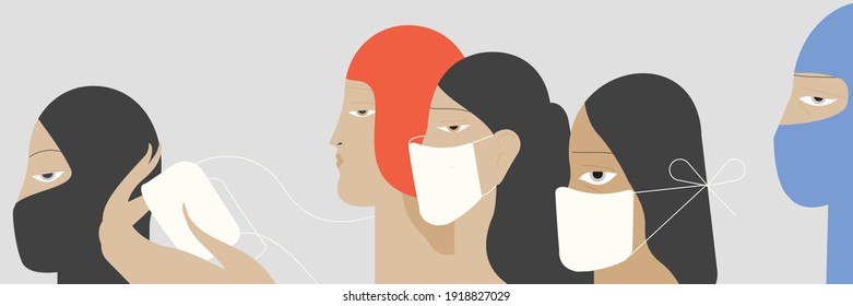 Pandemic composition. Vector illustration. Use in web projects and applications.