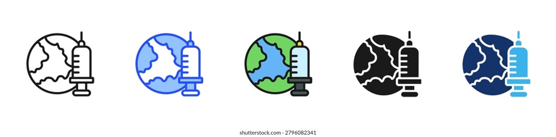 Pandemic Control Icon Collection With Multiple Styles
