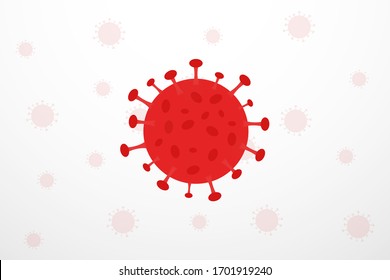 Antecedentes vectoriales aislados del virus de la corona pandemia, ilustración, archivo eps