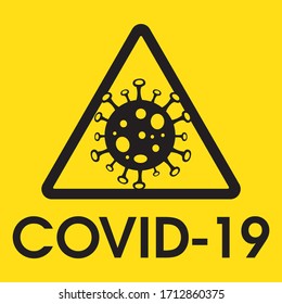 Pandemic Coronavirus covid-19 symptoms China corona Europe warning and quarantine Vector  protect icon Lock down sign Stay at home