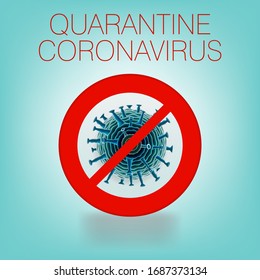 Pandemic Coronavirus COVID-19. Virus Wuhan Stop Sign. EPS10 Vector