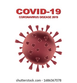 Pandemic  Coronavirus infection, COVID-19 virus isolated on white, vector illustration design concept