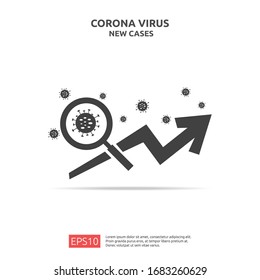 Pandemic Coronavirus outbreak. covid-19 Alert caution attacks danger and public health risk disease. Corona Virus Sign Icon illustration for medical health risk concept
