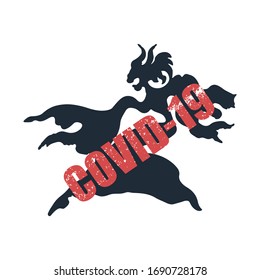 Pandemic. Epidemic. Coronavirus COVID-19. Vector icon isolated on white background.