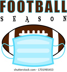 Pandemic Football season with medical mask