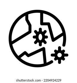 pandemic icon or logo isolated sign symbol vector illustration - high quality black style vector icons
