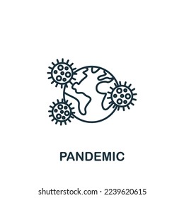 Pandemic icon. Monochrome simple New Normality icon for templates, web design and infographics