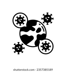 Pandemie Symbol in Vektorgrafik. Illustration